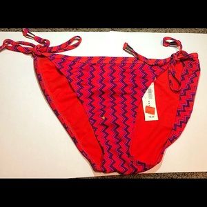 Old Navy red zigzag stripes bikini bottom